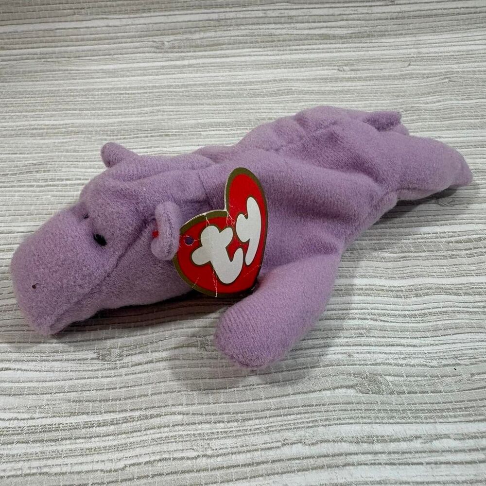 McDonald’s Ty Beanie Baby Happy the purple hippo VINTAGE